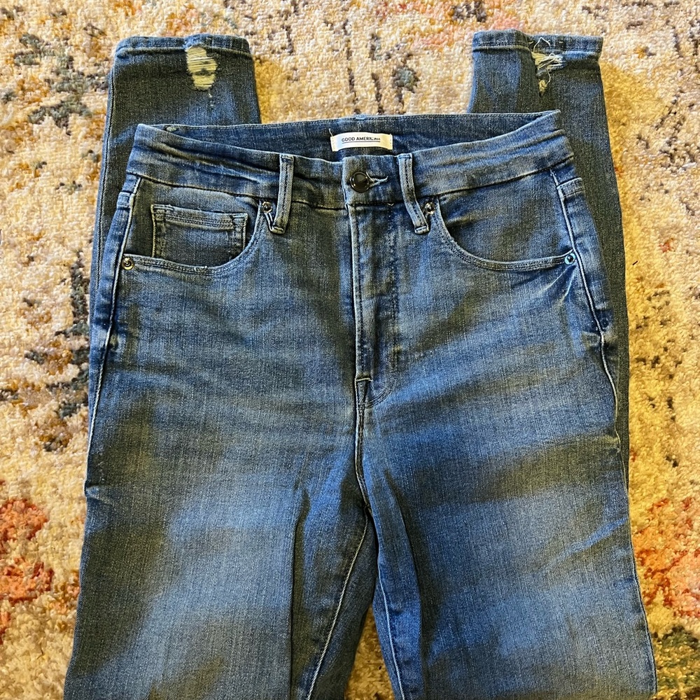 Medium Blue Good American Jeans